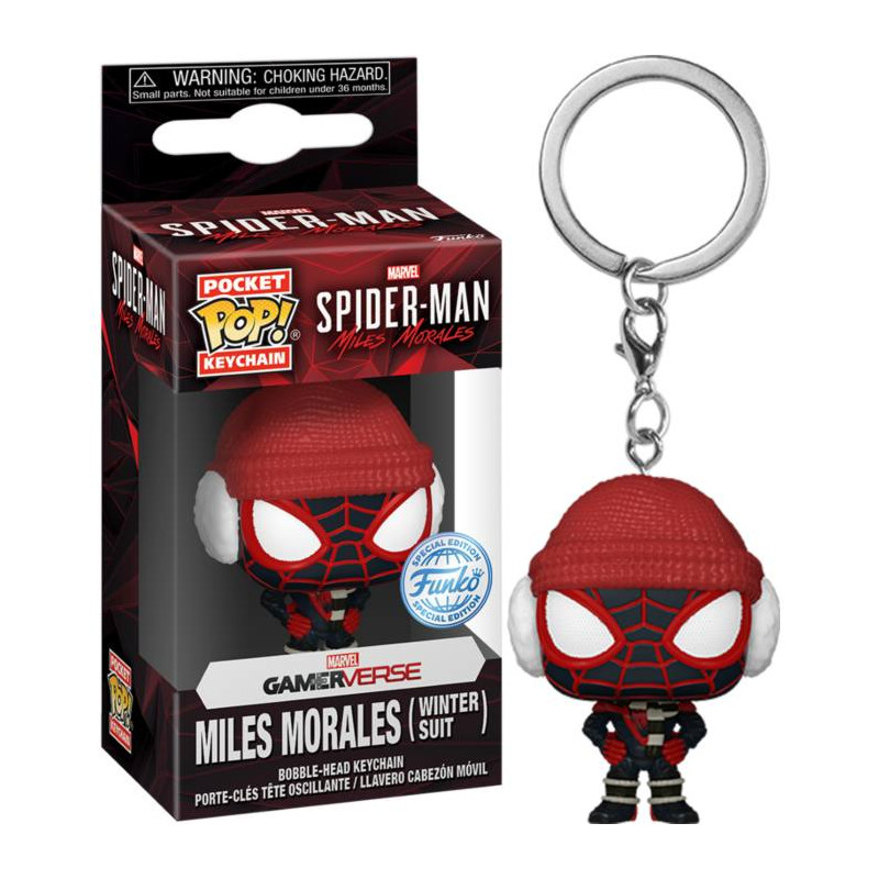 Spiderman POP! Keychain Miles Morales Winter Miles