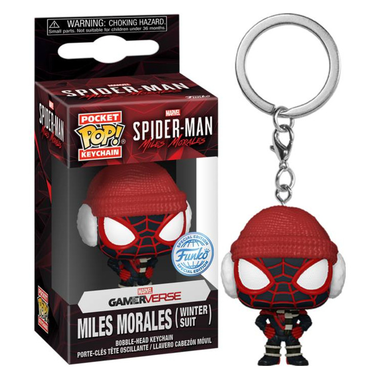 Spiderman POP! Keychain Miles Morales Winter Miles