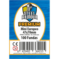 100 Fundas tamaño Mini Europeo Premium (47x70mm)