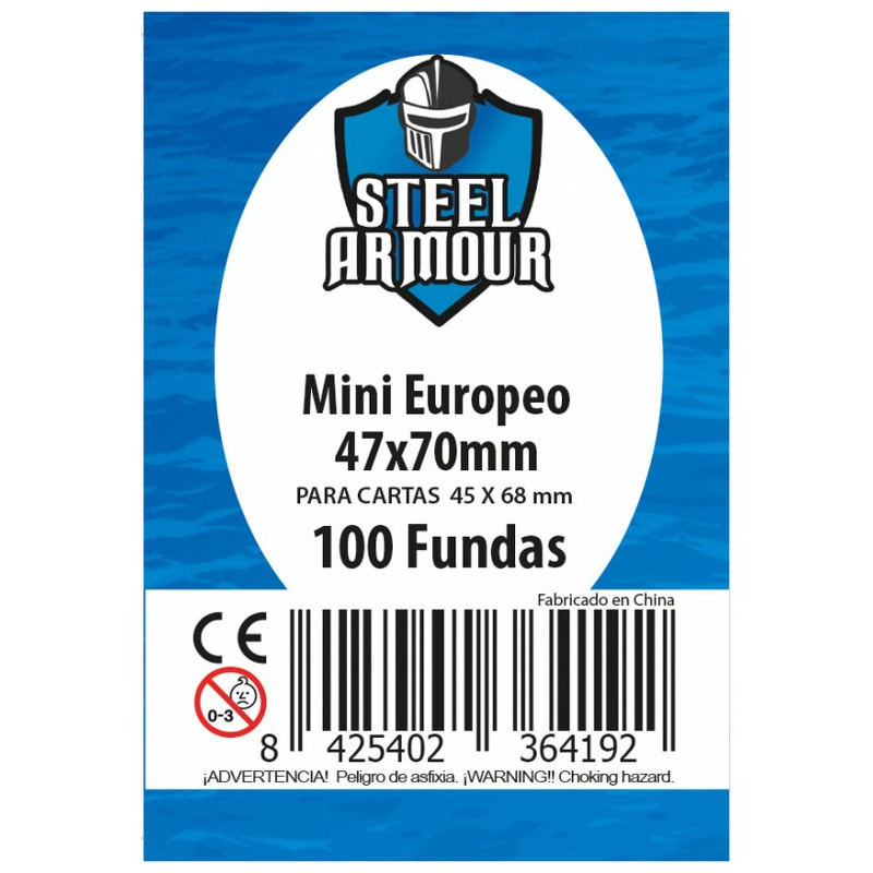 100 Fundas tamaño Mini Europeo (47x70mm)