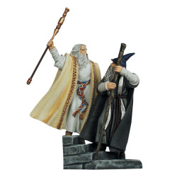 LOTR Saruman and Gandalf 54mm Vignette