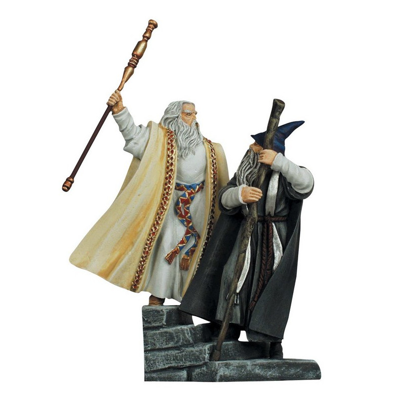 LOTR Saruman and Gandalf 54mm Vignette
