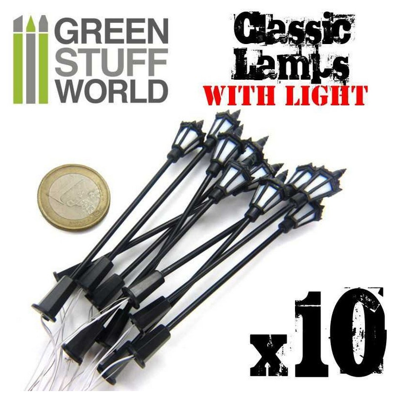10x Farolas Clasicas con Luces LED