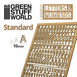 Letras y números 10 mm Estandar