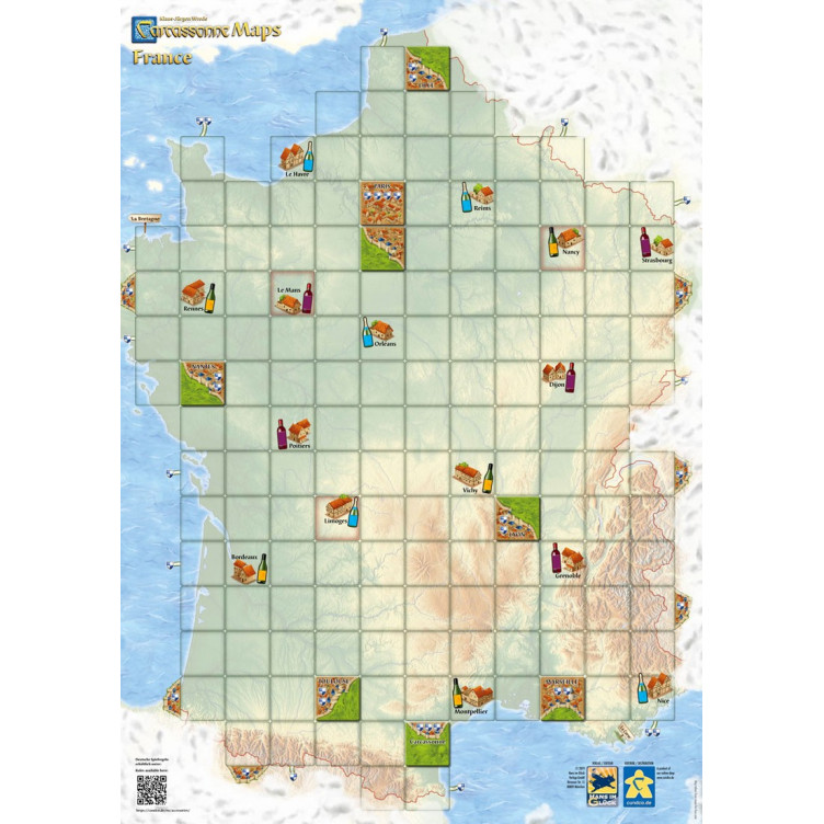 Carcassonne Maps: France (inglés/alemán)