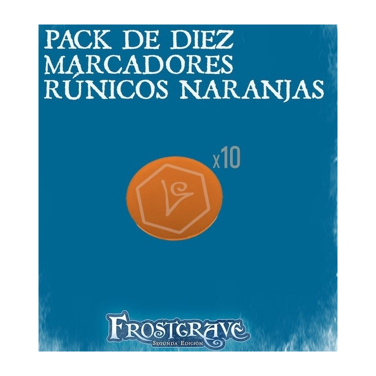 Frostgrave 2Ed. Marcadores Rúnicos Naranjas (10)