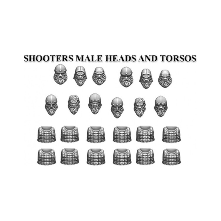 Shooters Male Heads and Torsos
