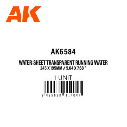 Water Sheet Transparent Running Water 245 x 195mm