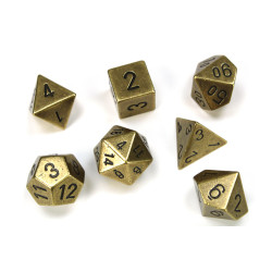 Solid Metal Old Brass Colour Poly 7 die set