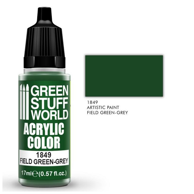 Acrylic Color Field Green-grey