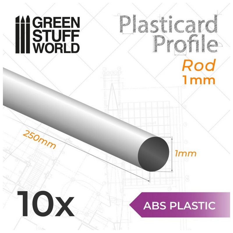 Perfil Plasticard BARRA 1mm