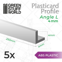 Perfil Plasticard ANGULO-L 4mm
