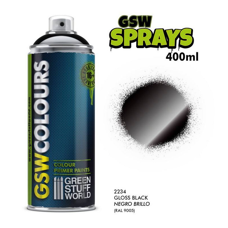 Spray Colours - Negro Brillo 400ml