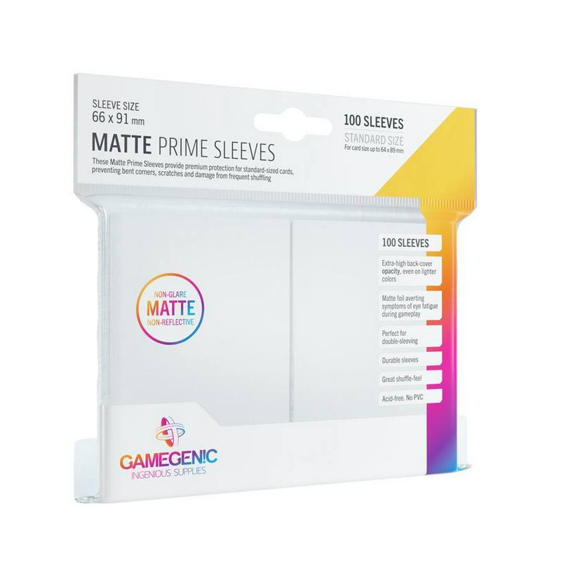 Gamegenic: Pack Matte Prime Sleeves White (100)