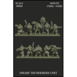 Dwarf Thunderers Unit Scale 30mm
