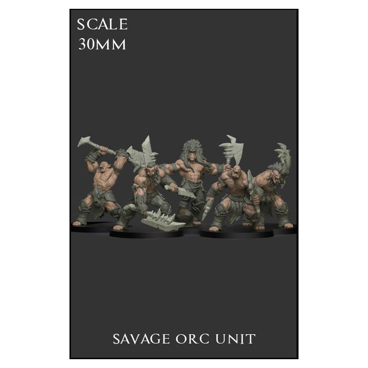 Savage Orc Unit Scale 30mm