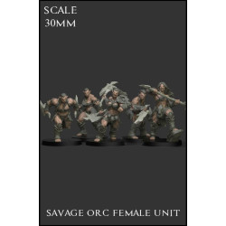 Savage Orc Female Unit Scale 30mm