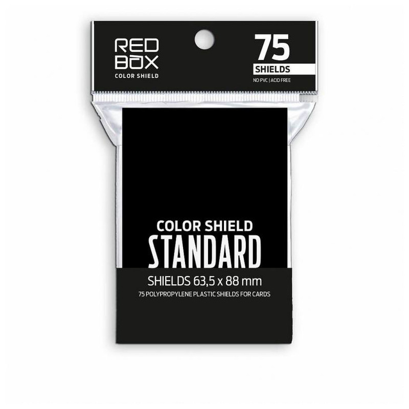 Fundas Color Shield Negras Standard Matte 63.5x88mm 75u