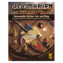 Gloomhaven: Jaws of the Lion. Removable Sticker Set and Map