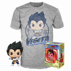 Dragon Ball Z POP! Set minifigura y camiseta Vegeta XL