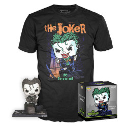 DC Jim Lee POP! Set minfigura y camiseta Joker XL
