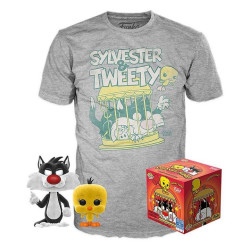 Looney Tunes Pop! Set Minifiguras y Camiseta Silvestre & Piolin