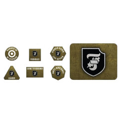 10.Frundsberg SS Panzer Division Tokens (x20) & Objectives (x2)
