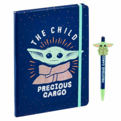 Set cuaderno + boligrafo Precious Cargo Yoda The Child Mandalori