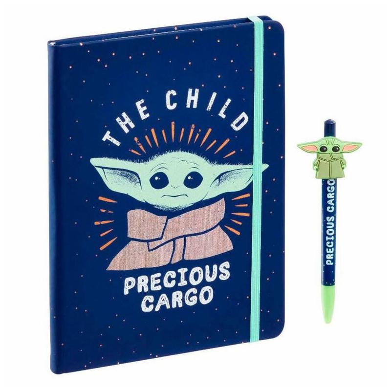 Set cuaderno + boligrafo Precious Cargo Yoda The Child Mandalori