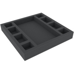 285mm x 285mm x 40mm Foam Tray with 9 Comp. for Board Game Boxes