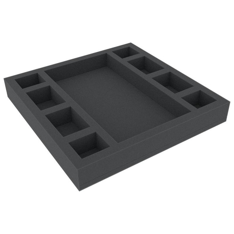 285mm x 285mm x 40mm Foam Tray with 9 Comp. for Board Game Boxes