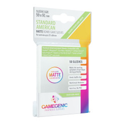 Gamegenic: Matte Standard American-Sized Sleeves 59x91mm Clear