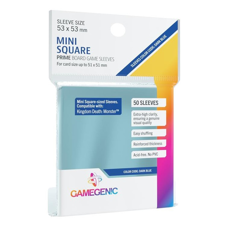 Gamegenic: Prime Mini Square-Sized Sleeves 53x53mm Clear (50)