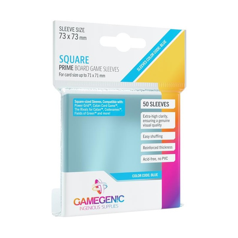 Gamegenic: Prime Square-Sized Sleeves 73x73mm - Clear (50)