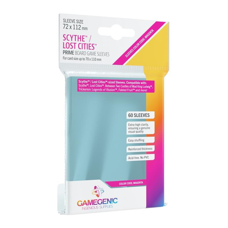 Gamegenic: Prime Scythe/Lost Cities Sleeves 72x112mm Clear (80)