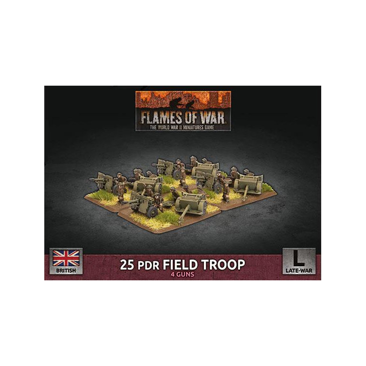 25 pdr Field Troop (x4 Plastic)