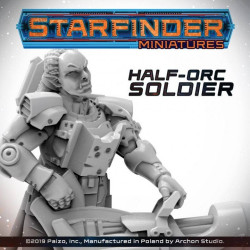 Starfinder Half-Orc Soldier miniature (inglés)