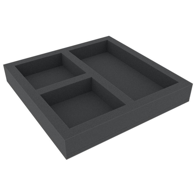 300mm x 300mm x 45mm Foam Tray for Board Games 3 Compartments