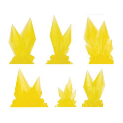 Citrine Crystals - Yellow - (x6) 30mm