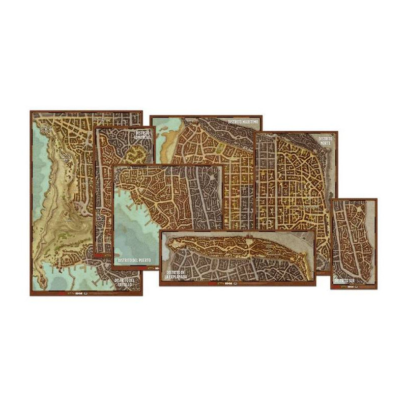 Set de mapas de los distritos de Waterdeep