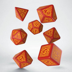 Dragon Slayer Pack de Dados rojo y naranja (7)