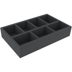 100 mm Double-size Foam Tray with 7 Compartments