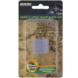 WizKids Deep Cuts: Clear 25mm Round Base 15 ct.