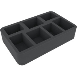 60 mm Half-Size foam tray with 7 compartments