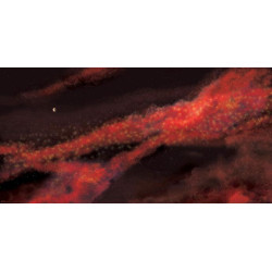 Gaming Mat - Frozen Planet / Crimson Gas Cloud