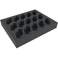 50mm foam tray 15 slots for Cavalry/Weapon Teams full-size