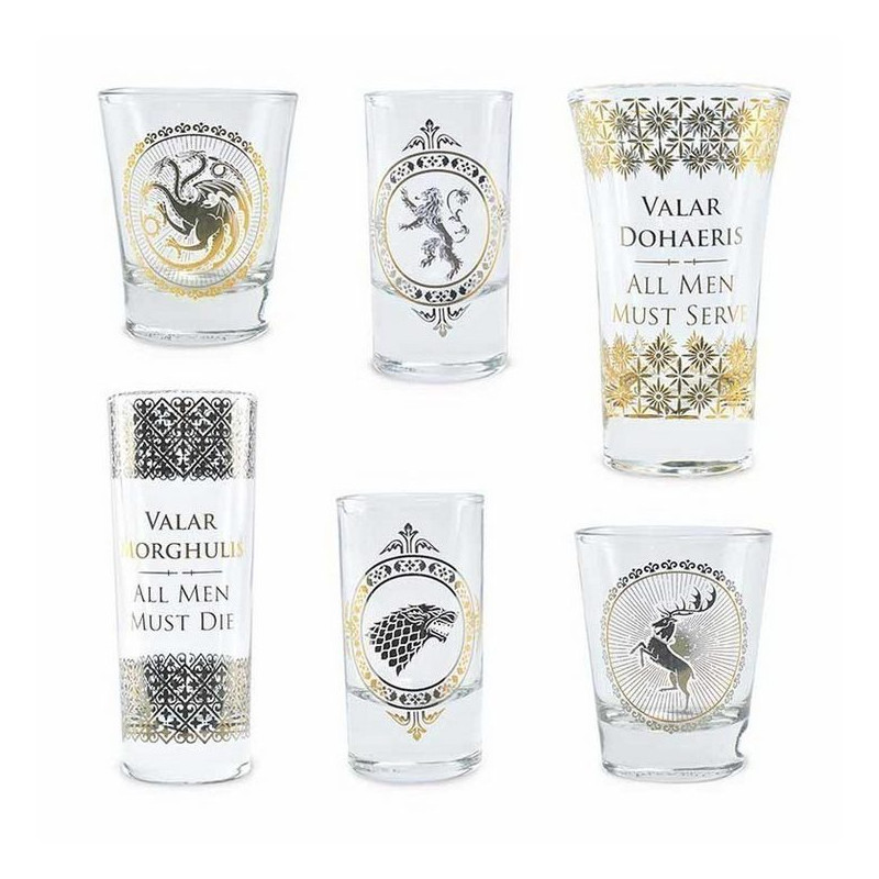 Glass Set Game of Thrones Black and Gold Premium