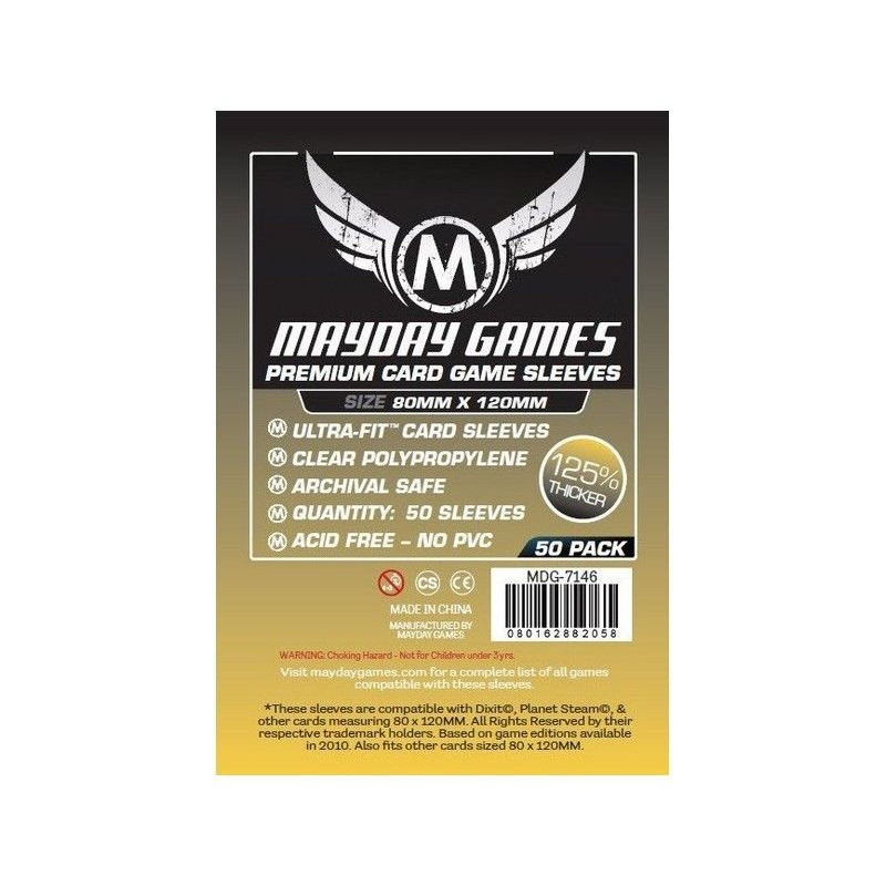 Premium Magnum Gold Sleeve 80x120 mm Card Sized Dixit (50)
