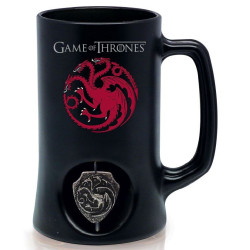Targaryen Logo Jarra Negra Emblema Giratorio 3D Game Of Thrones