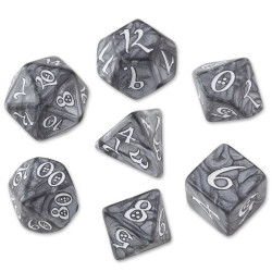 Smoky-white Classic dice set (7)